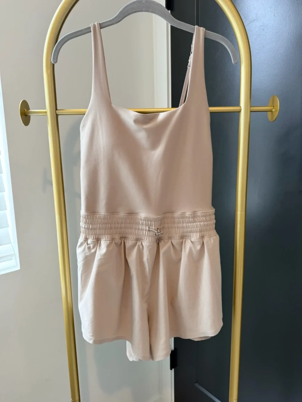 Soft Grey Romper Athleisure with shorts - Picture 1 of 4